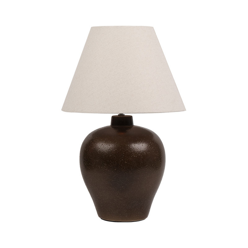 Jar gốm retro Đèn bàn cạnh giường ngủ kiểu Trung Quốc mới