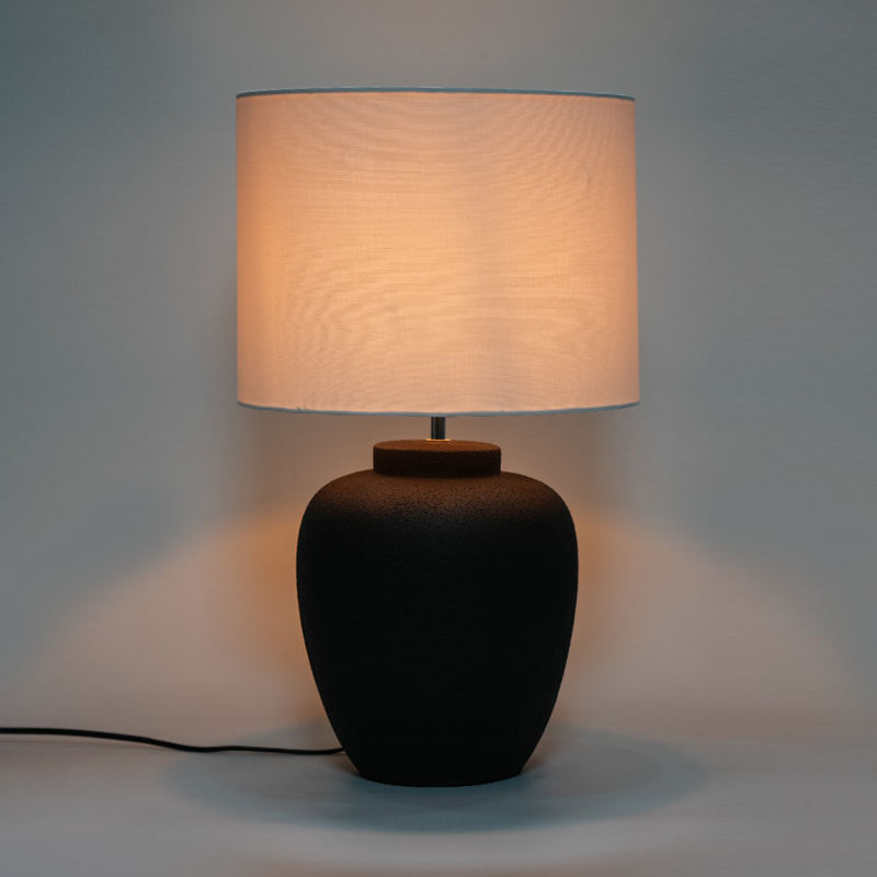 Jar gốm retro Đèn bàn cạnh giường ngủ kiểu Trung Quốc mới